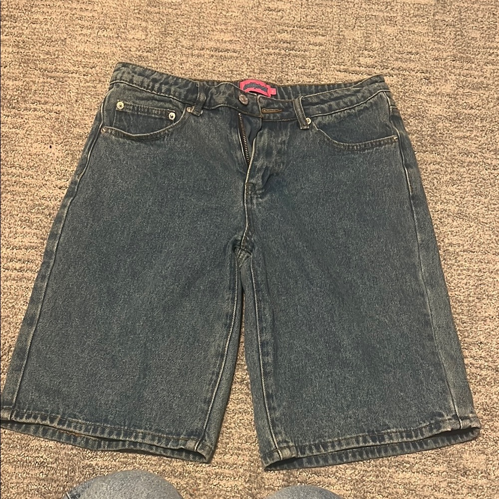 Edikted Blue Jorts Relaxed Fit